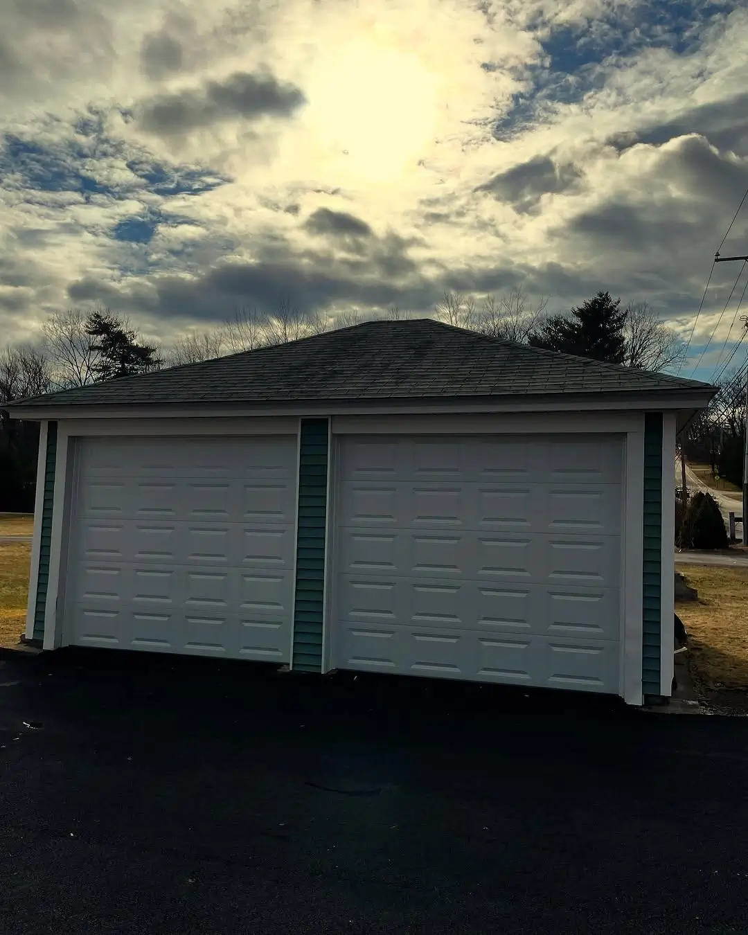 Garage door after repair