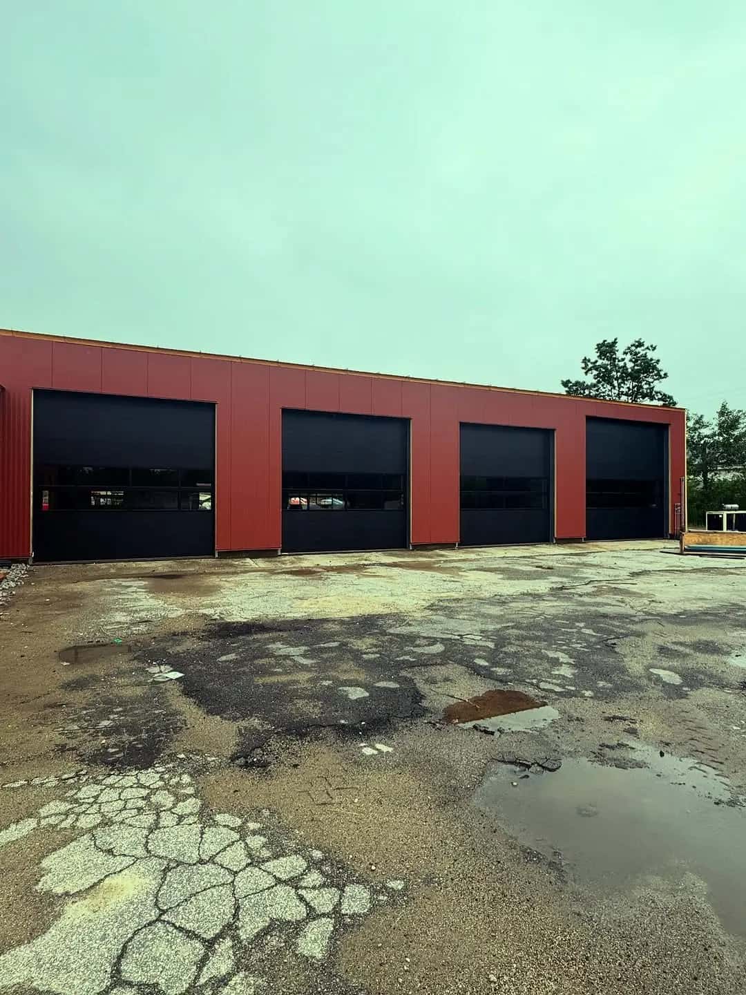 Commercial garage door installation